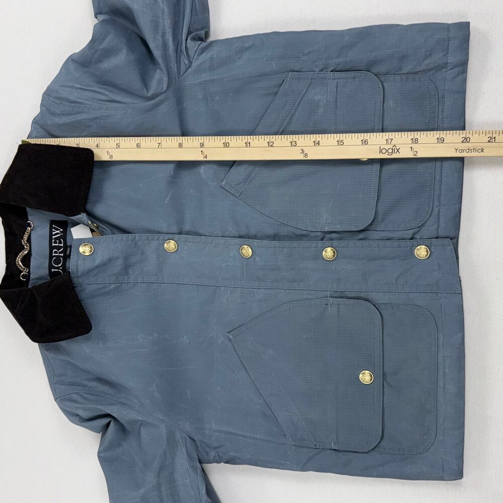 J Crew Women's Short Barn Jacket English Ripstop Cotton XXS Coastal Blue - Picture 14 of 16